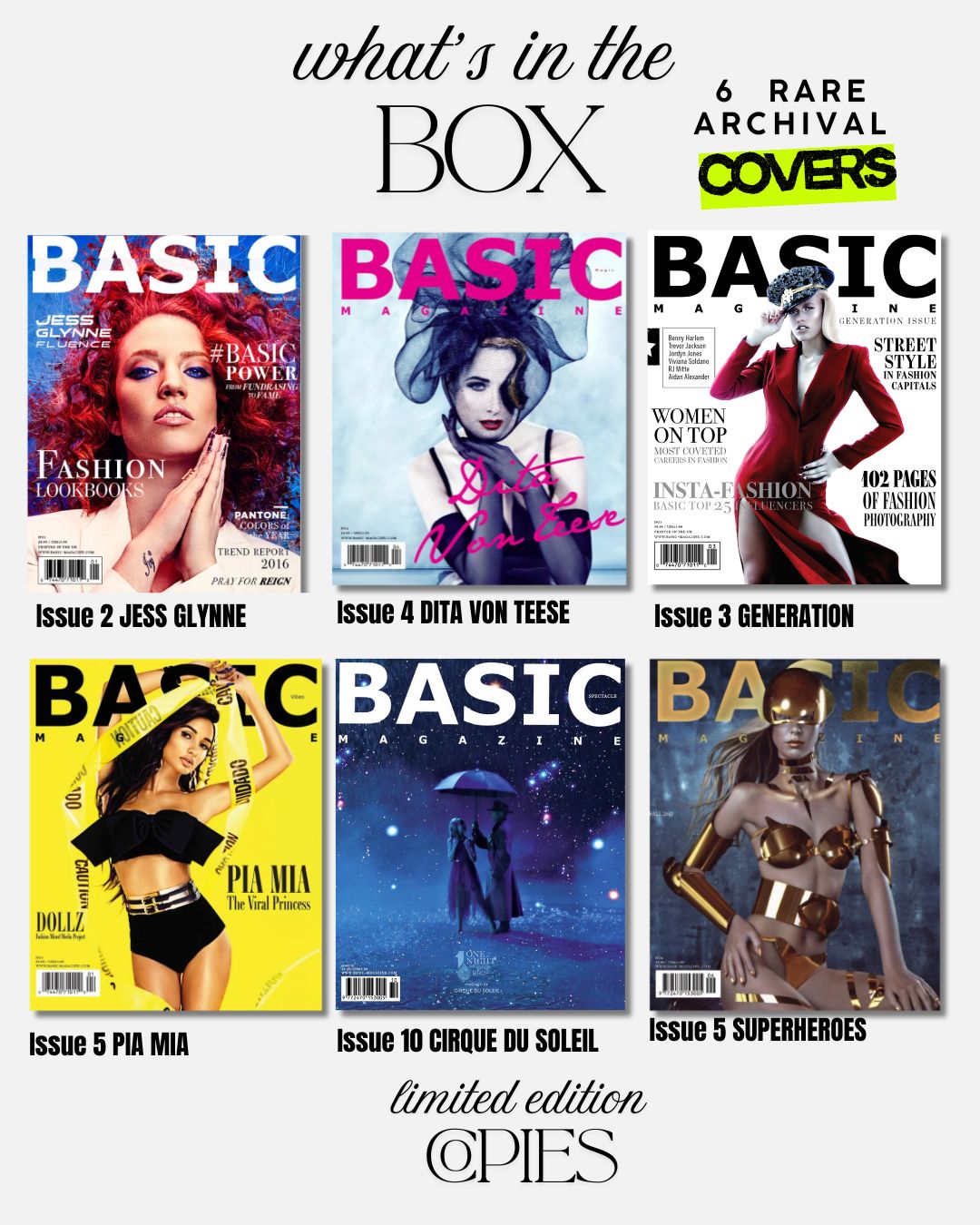 BASIC Rare Archives — 6 Limited Archival Covers