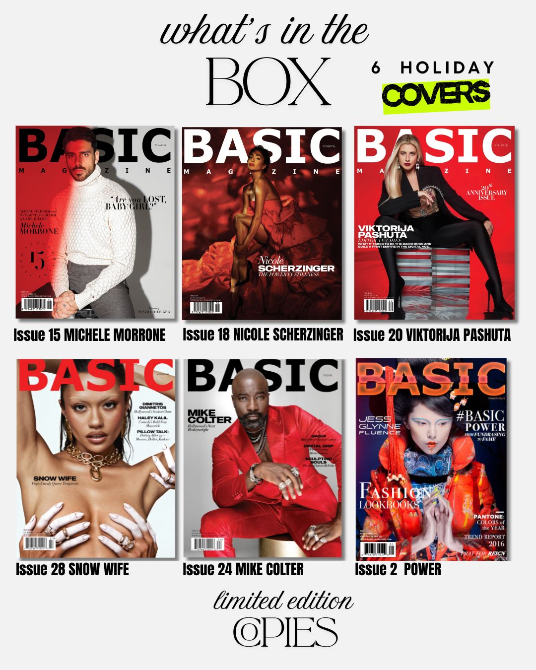 BASIC Holiday Capsule — 6 Festive Covers