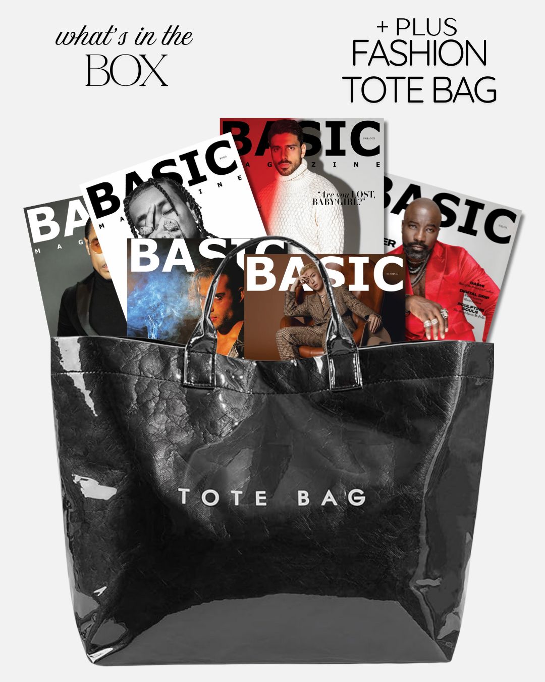 BASIC Men of Influence — 6 Men’s Covers + Fashion Tote Bag