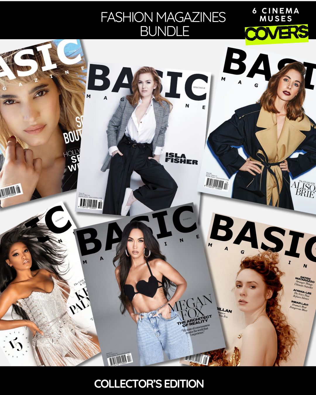 BASIC Cinema Muses — 6 Film-Inspired Covers +  Fashion Tote Bag