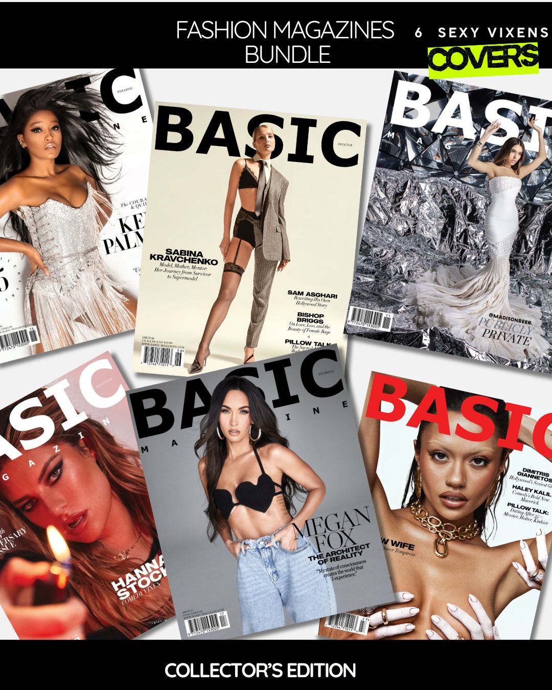 BASIC Seductive Icons — 6 Sexy Vixxen Covers + Fashion Tote Bag