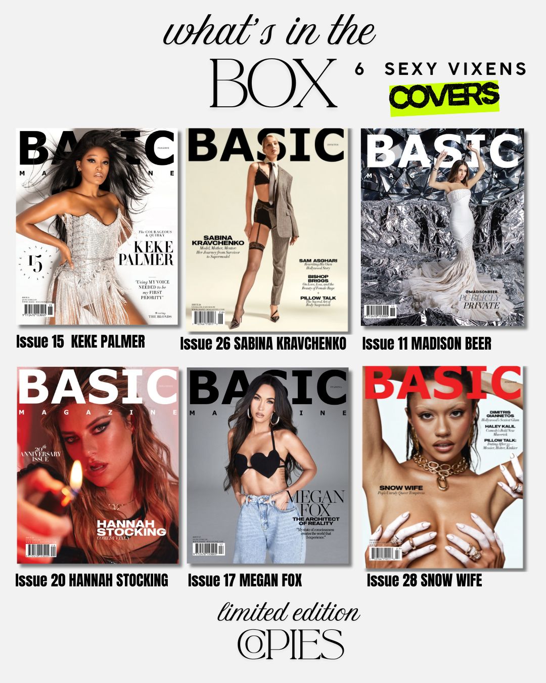 BASIC Seductive Icons — 6 Sexy Vixxen Covers + Fashion Tote Bag