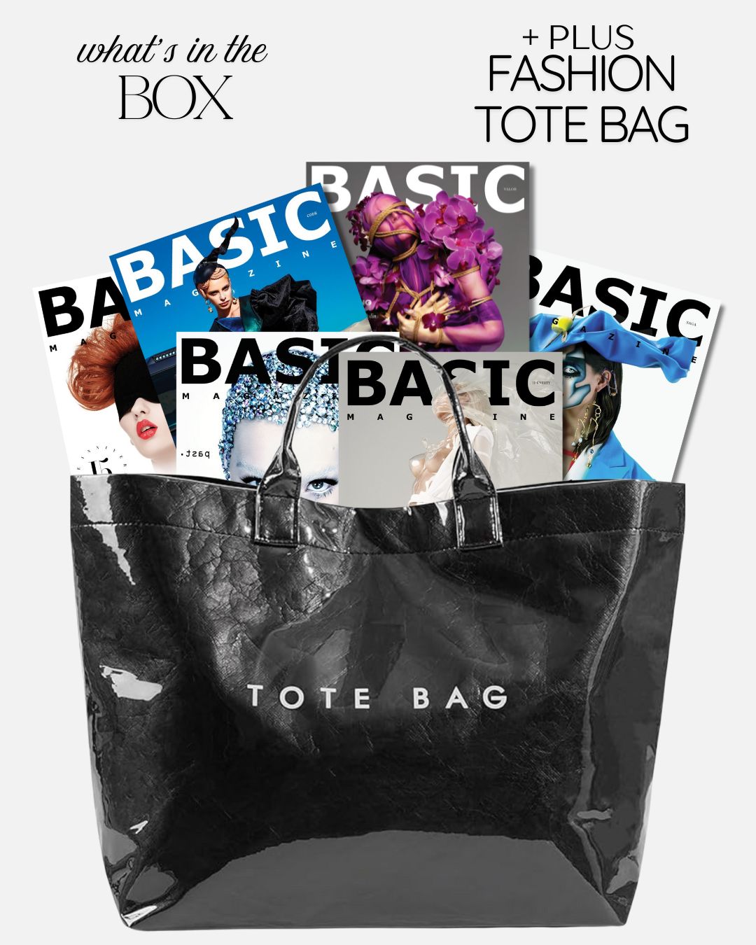BASIC Magazine Collector’s Set — 6 Limited Edition Issues + Fashion Tote