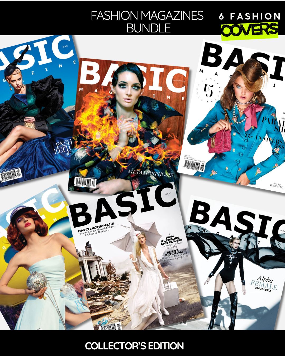 BASIC Fashion Collection — 6 Fashion Covers + Fashion Tote Bag